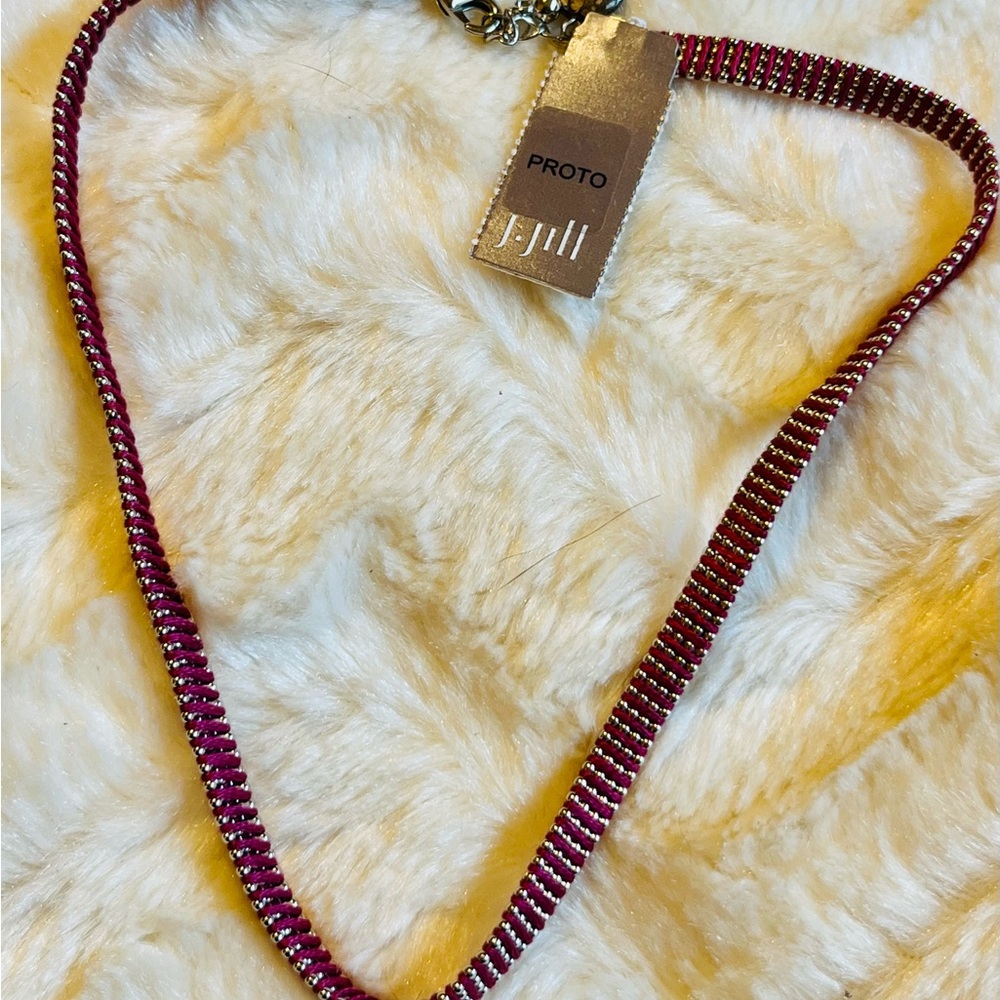 J Jill red gold necklace choker NWT